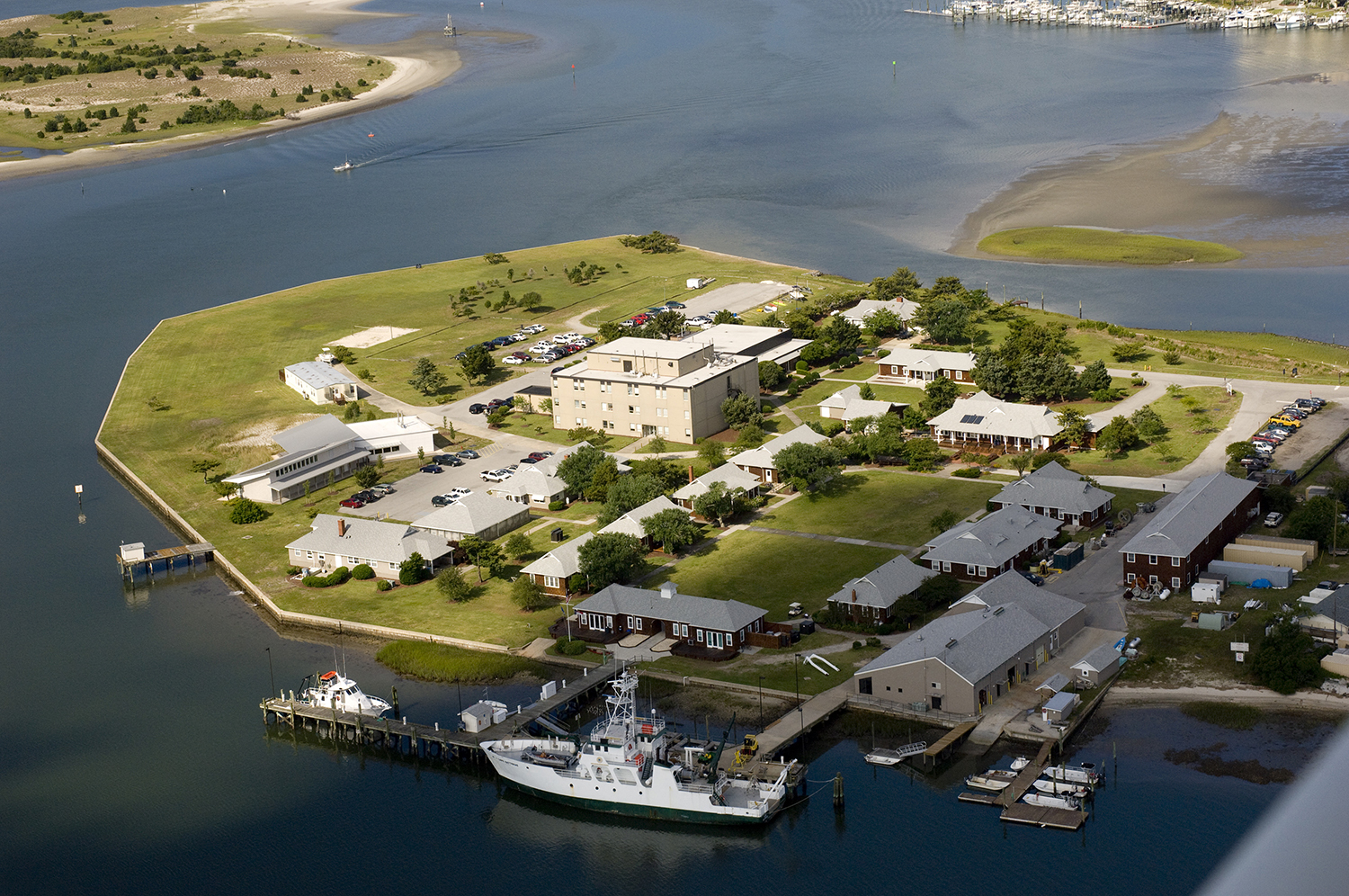 Duke Marine Lab aerial view Beaufort NC